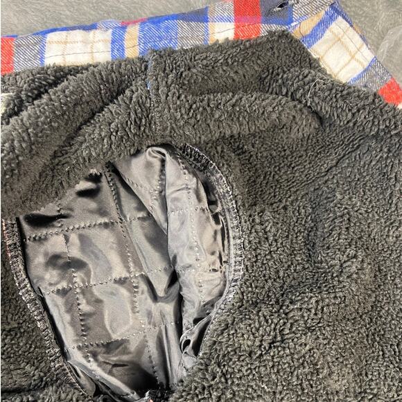 Jack South Jacket Mens Large Flannel Shirt Plaid Fleece Lining Shacket New York - Picture 4 of 13